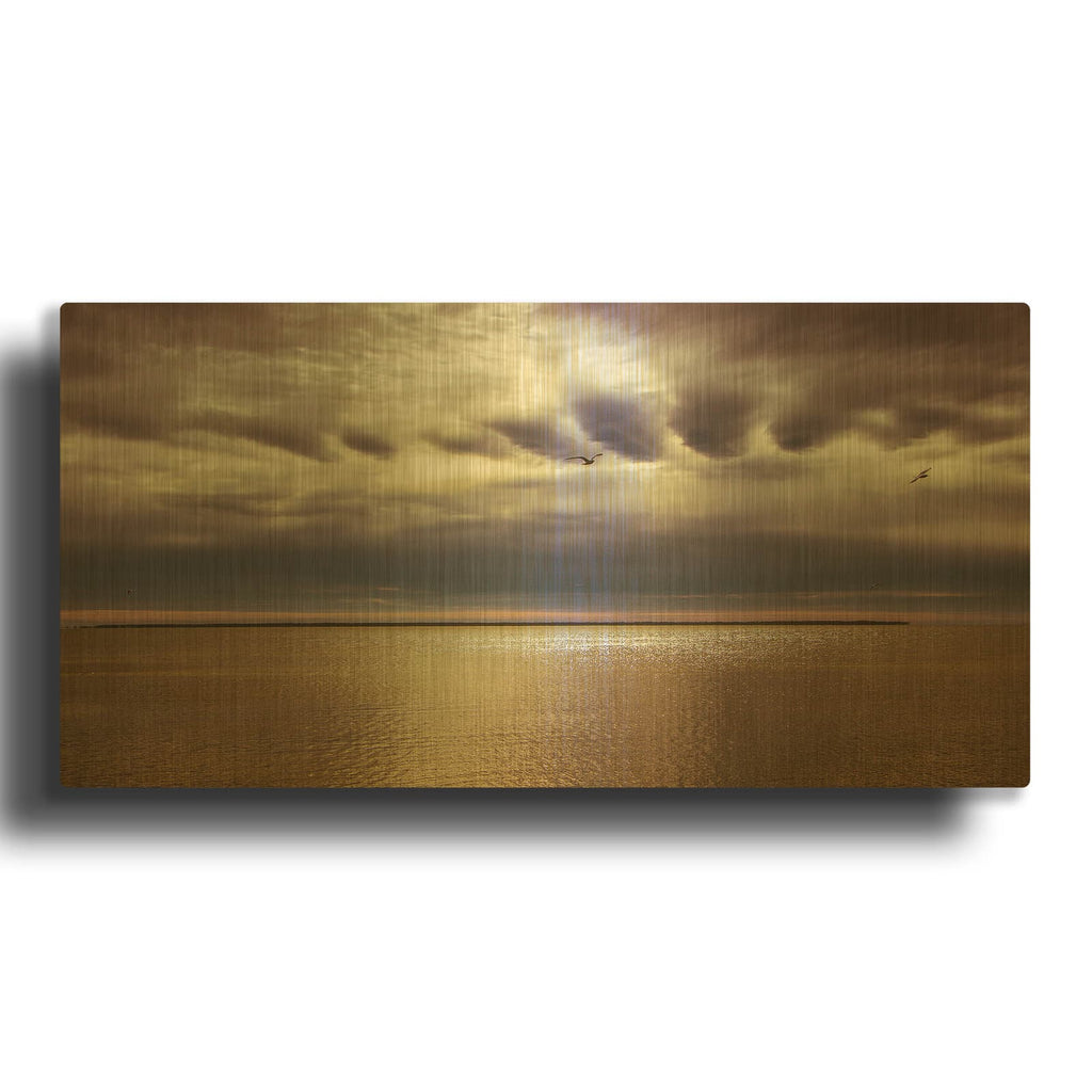 'To Face This Day' By Eunika Rogers Gold Metal Wall Art