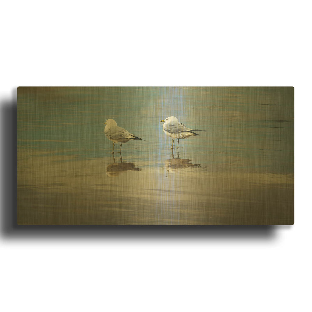 'Silent They Wait' By Eunika Rogers Gold Metal Wall Art