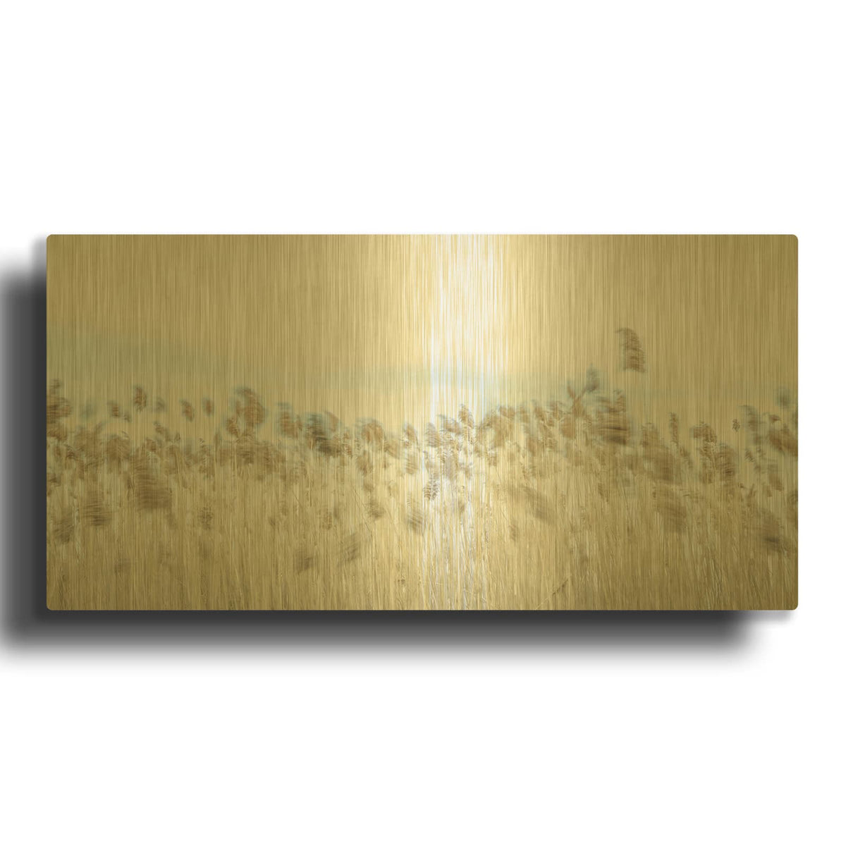 'Weaving Through Earth and Sky' By Eunika Rogers Gold Metal Wall Art