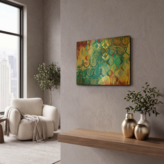 'Bubbling Up' By Heather Noel Robinson Gold Metal Wall Art