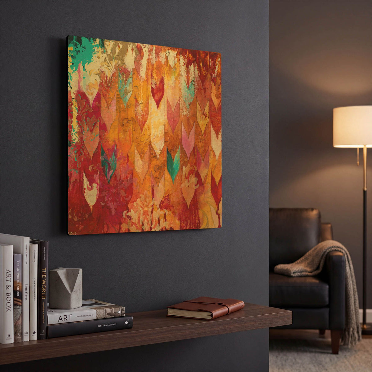 'Love Falls From The Sky' By Heather Noel Robinson Gold Metal Wall Art
