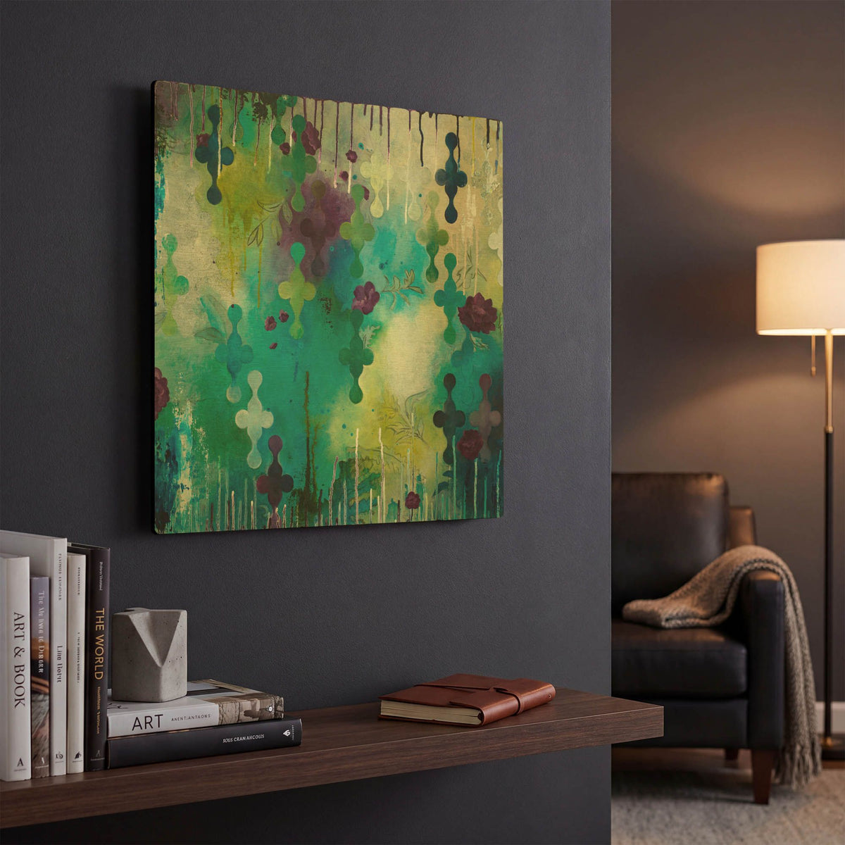 'Seafoam Storm One' By Heather Noel Robinson Gold Metal Wall Art
