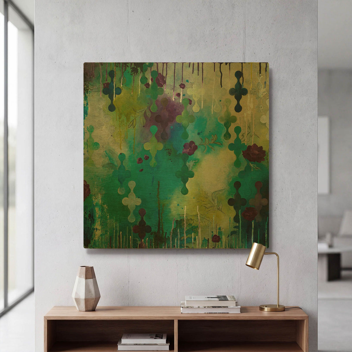 'Seafoam Storm One' By Heather Noel Robinson Gold Metal Wall Art
