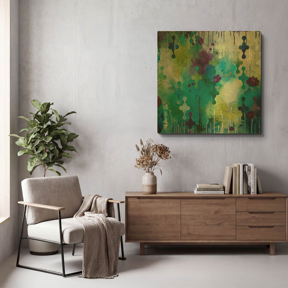 'Seafoam Storm One' By Heather Noel Robinson Gold Metal Wall Art