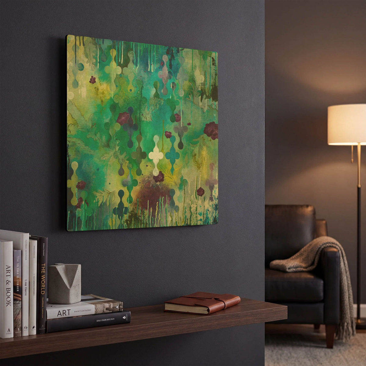 'Seafoam Storm Two' By Heather Noel Robinson Gold Metal Wall Art
