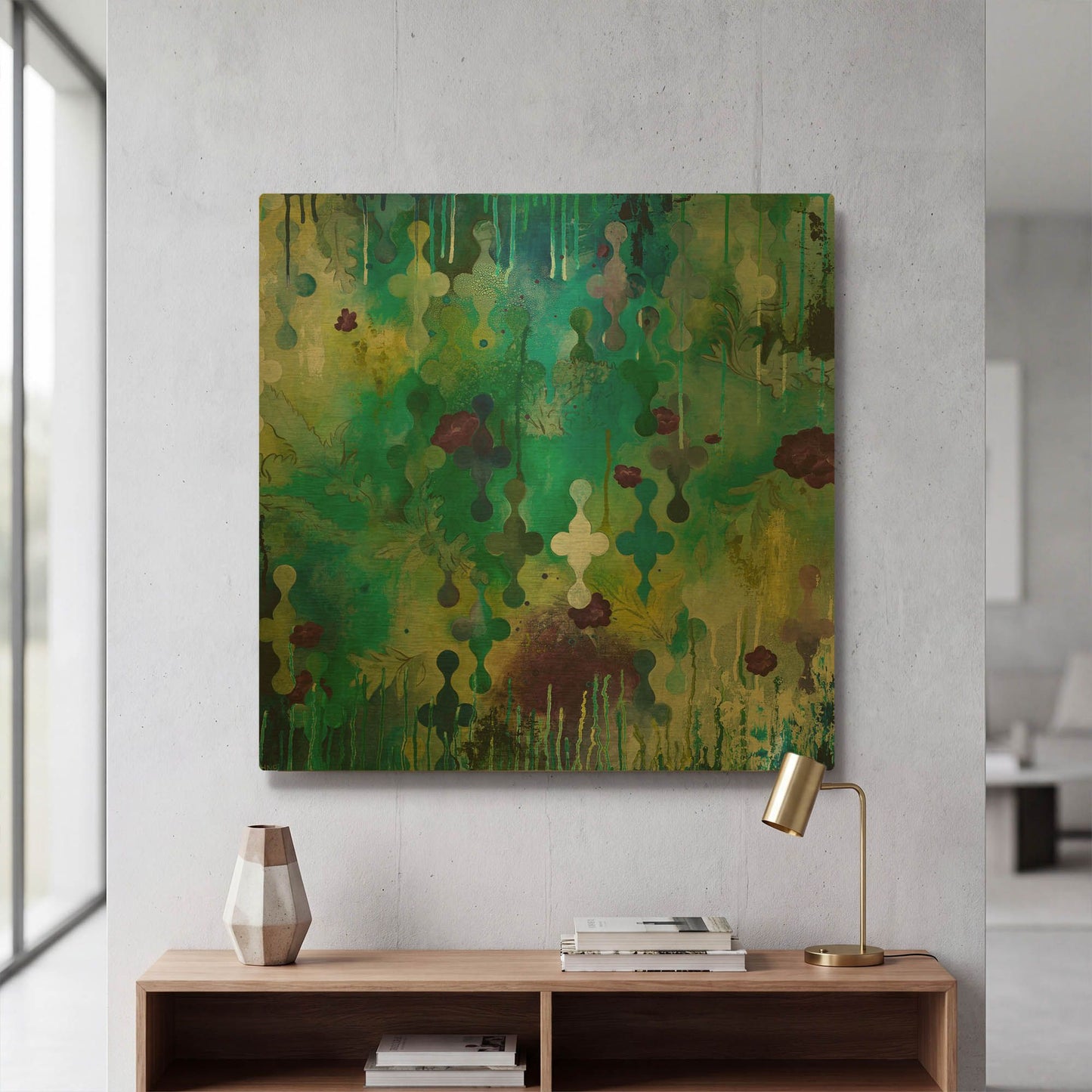 'Seafoam Storm Two' By Heather Noel Robinson Gold Metal Wall Art
