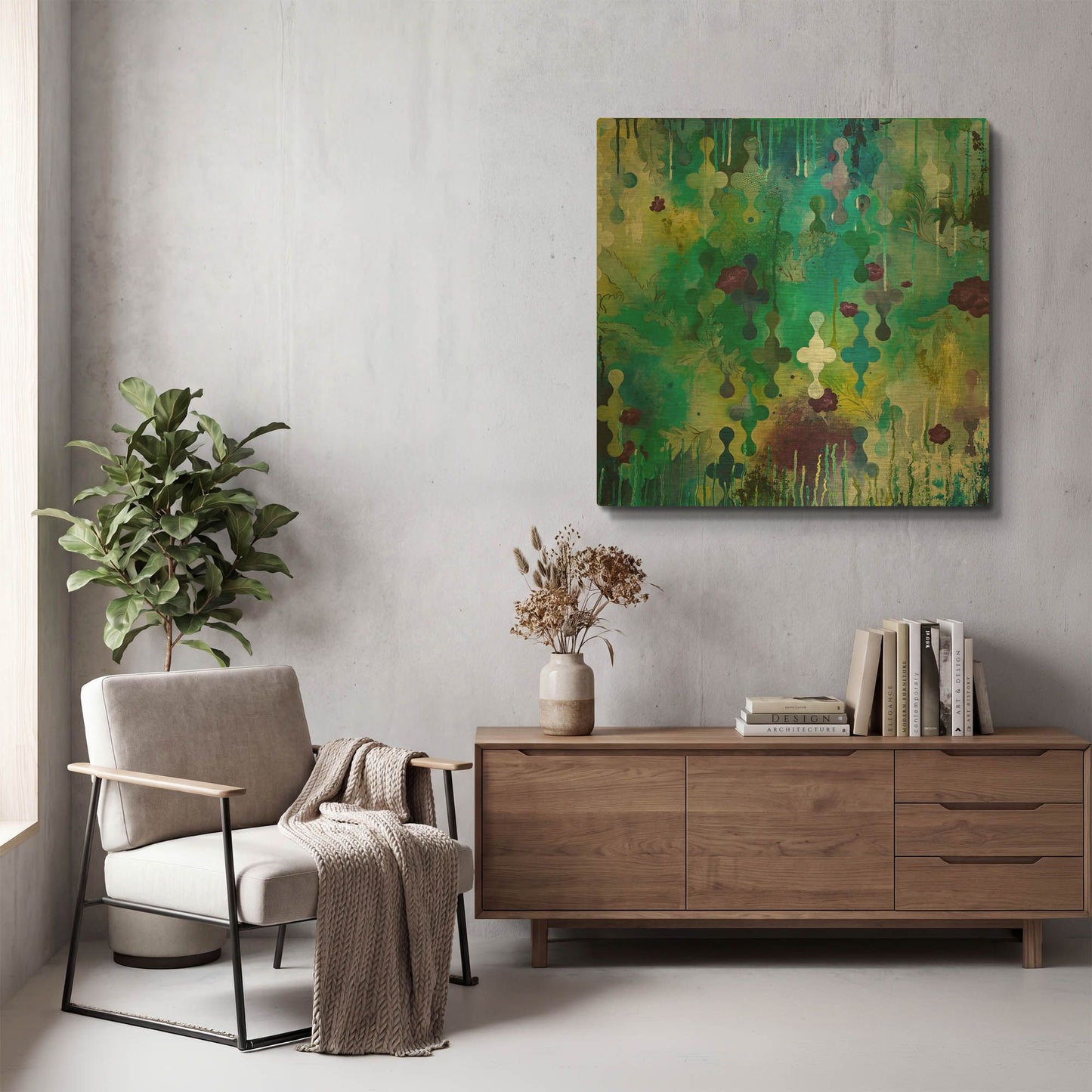 'Seafoam Storm Two' By Heather Noel Robinson Gold Metal Wall Art