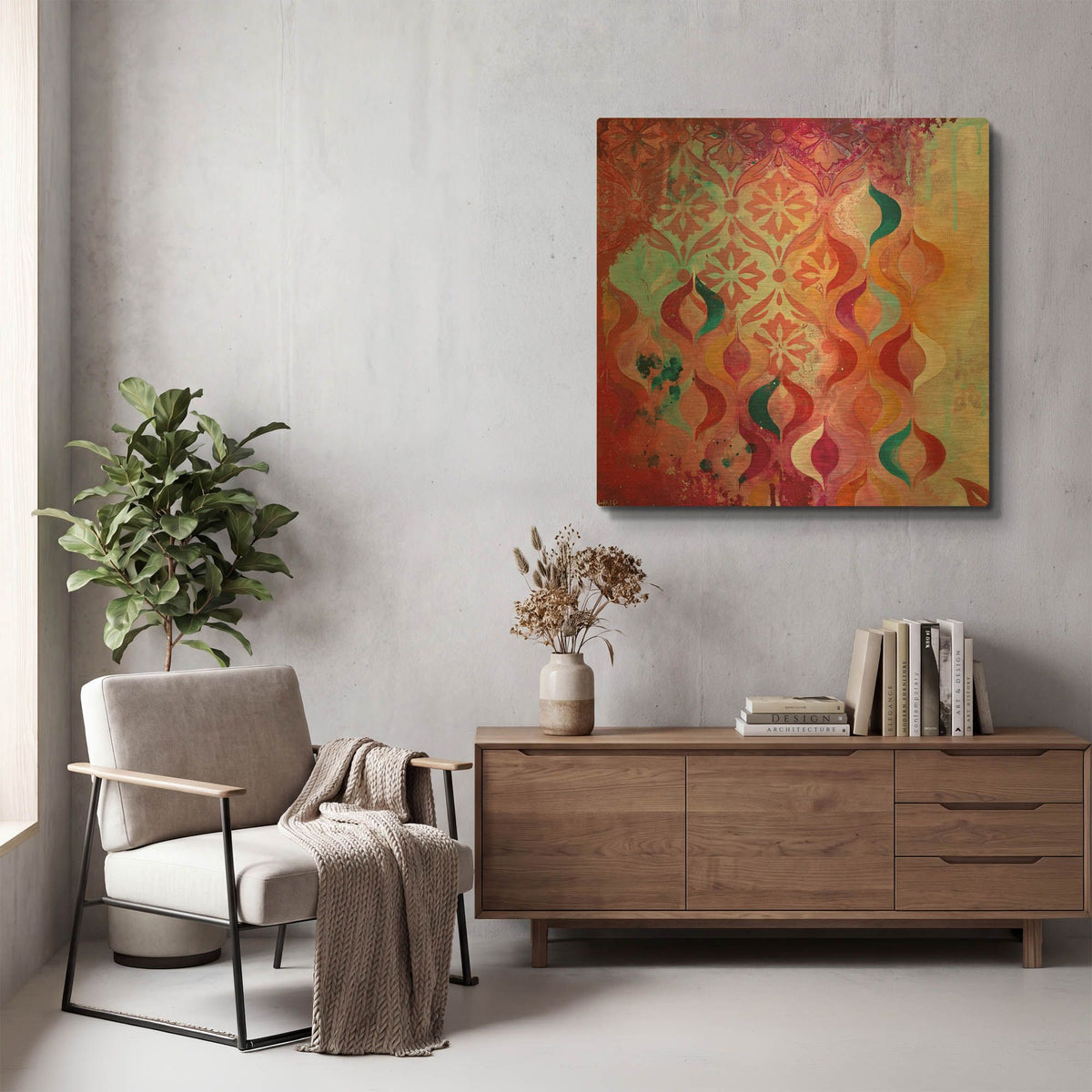 'Sweet Hot' By Heather Noel Robinson Gold Metal Wall Art