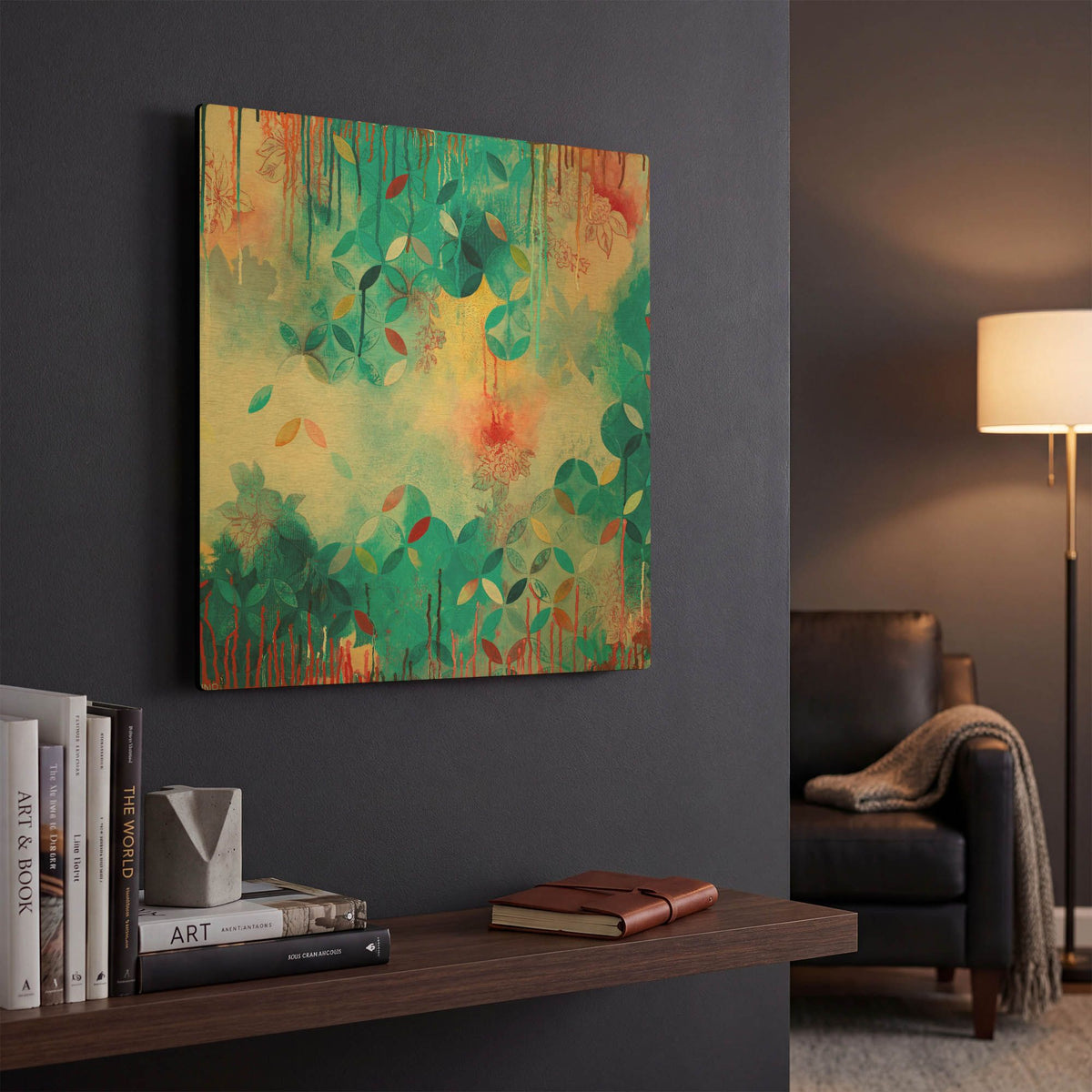 'Tranquil Eden 1' By Heather Noel Robinson Gold Metal Wall Art