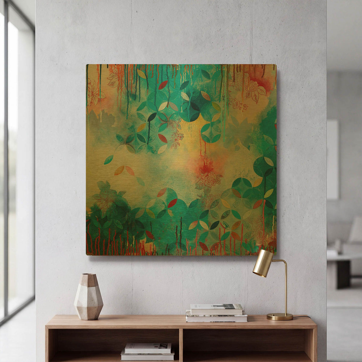 'Tranquil Eden 1' By Heather Noel Robinson Gold Metal Wall Art
