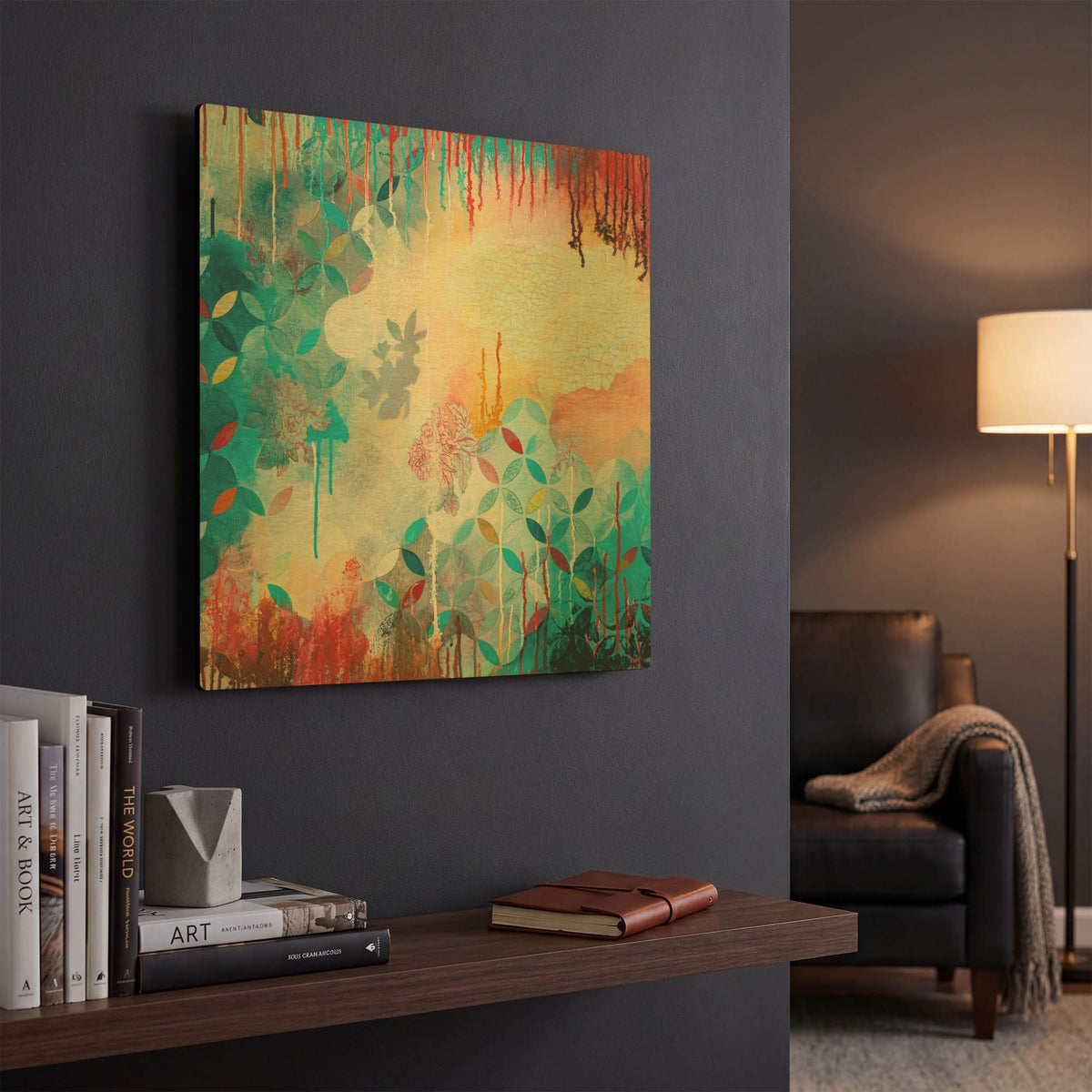 'Tranquil Eden 2' By Heather Noel Robinson Gold Metal Wall Art