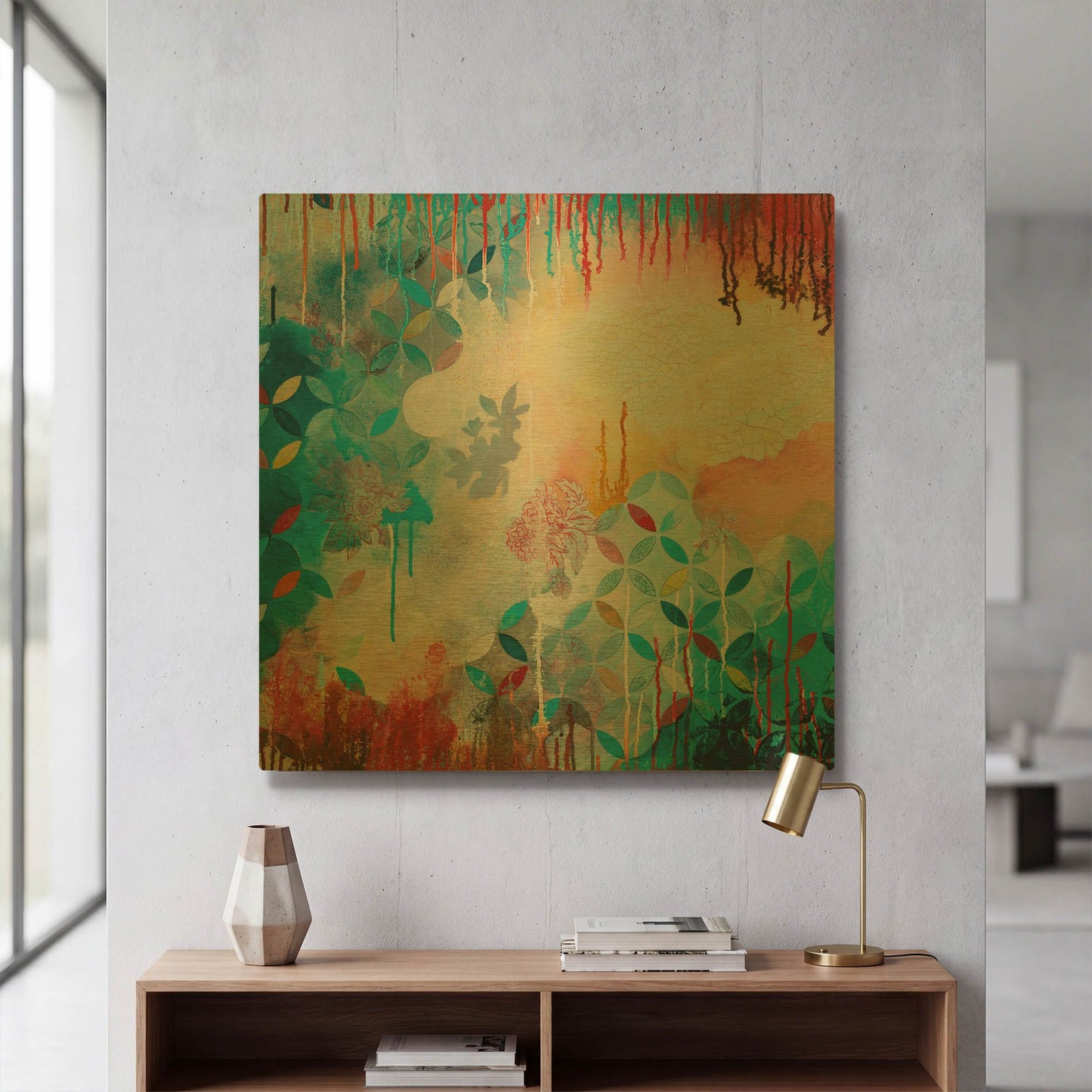 'Tranquil Eden 2' By Heather Noel Robinson Gold Metal Wall Art