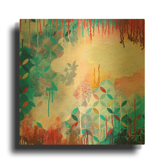 'Tranquil Eden 2' By Heather Noel Robinson Gold Metal Wall Art
