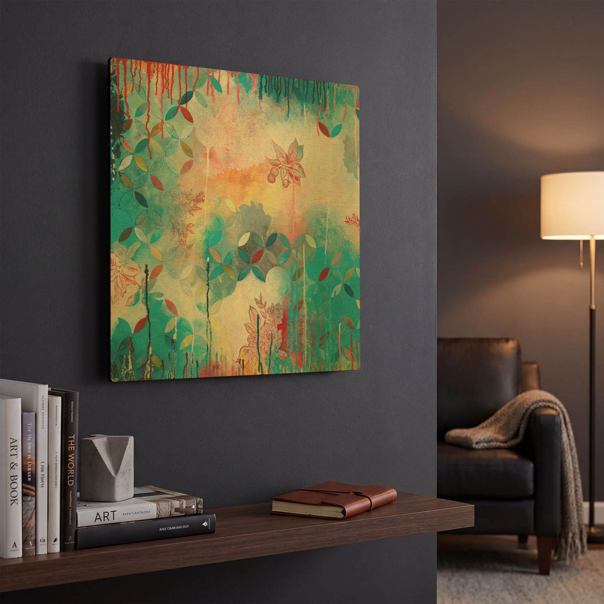 'Tranquil Eden 3' By Heather Noel Robinson Gold Metal Wall Art