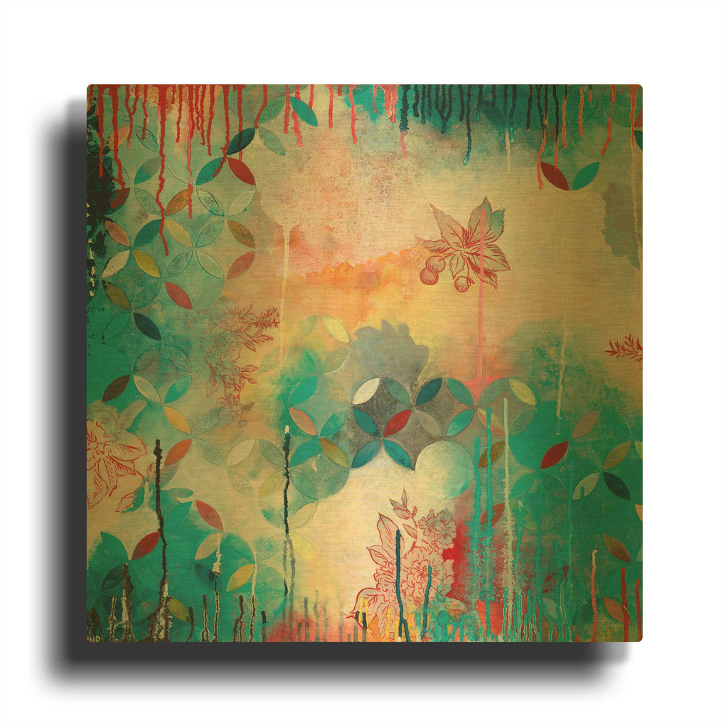 'Tranquil Eden 3' By Heather Noel Robinson Gold Metal Wall Art