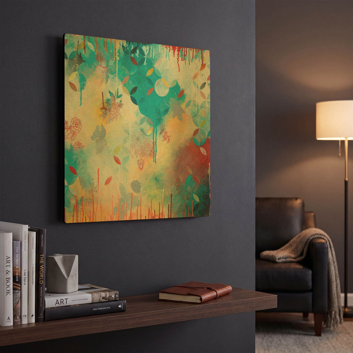 'Tranquil Eden 4' By Heather Noel Robinson Gold Metal Wall Art
