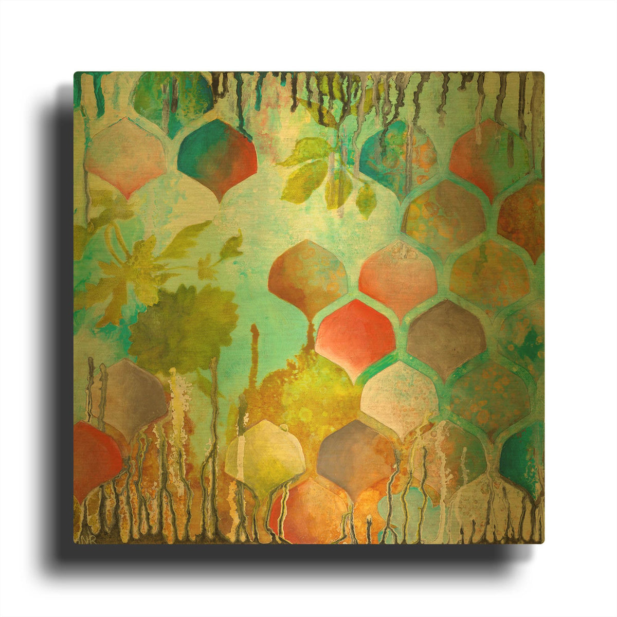'Sprightly' By Heather Noel Robinson Gold Metal Wall Art