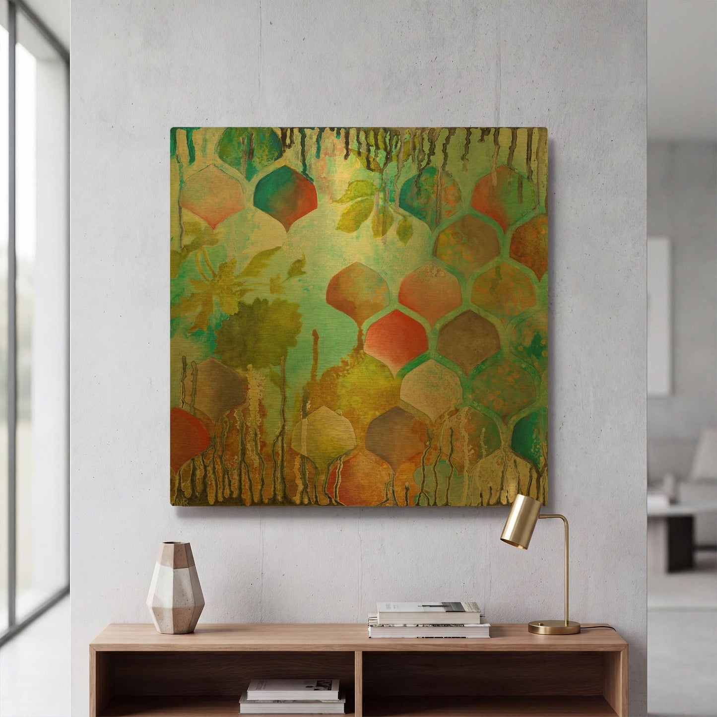 'Sprightly' By Heather Noel Robinson Gold Metal Wall Art
