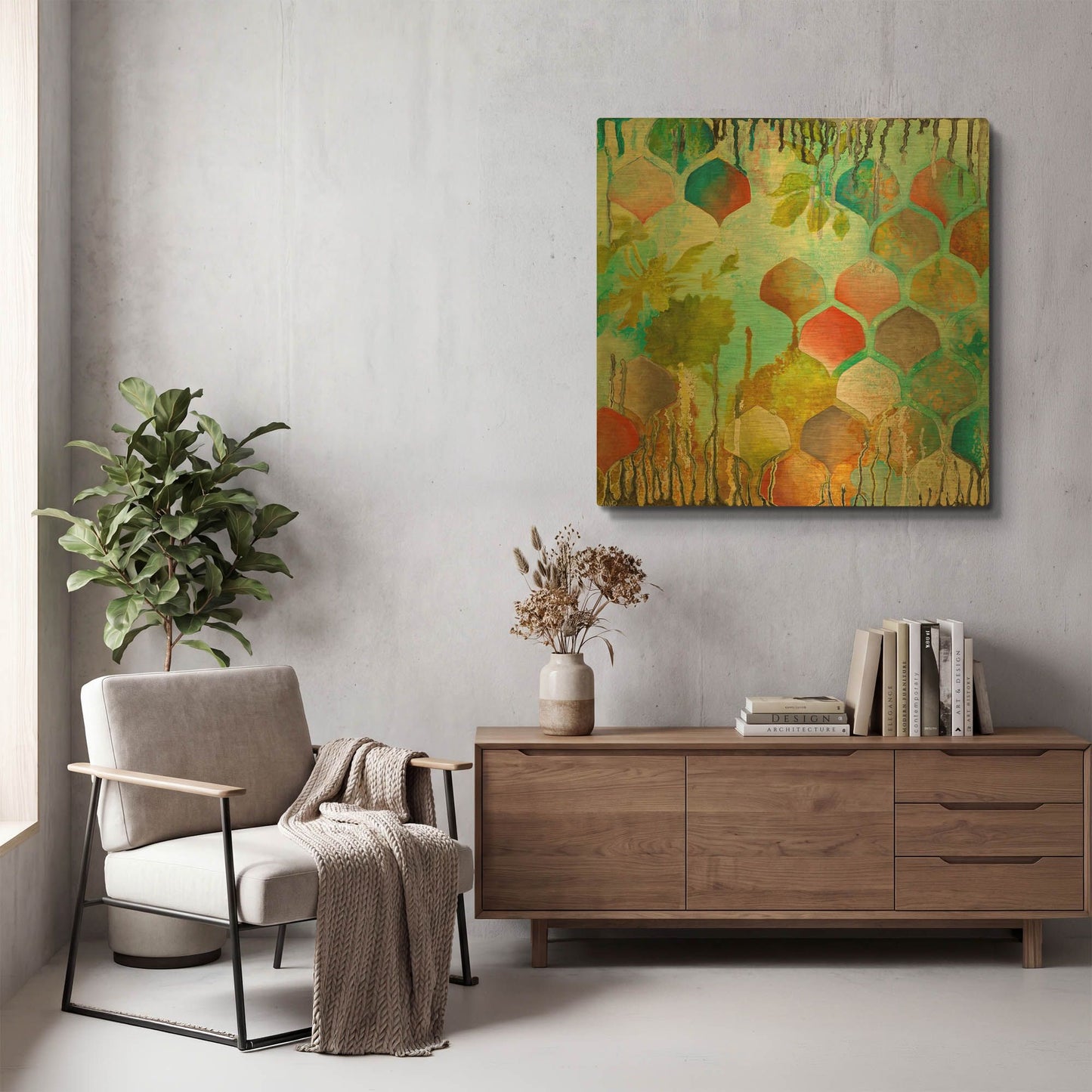 'Sprightly' By Heather Noel Robinson Gold Metal Wall Art