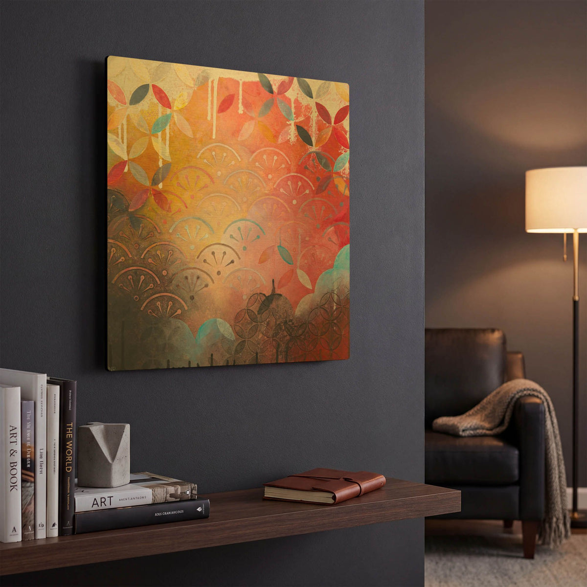 'Patiently' By Heather Noel Robinson Gold Metal Wall Art