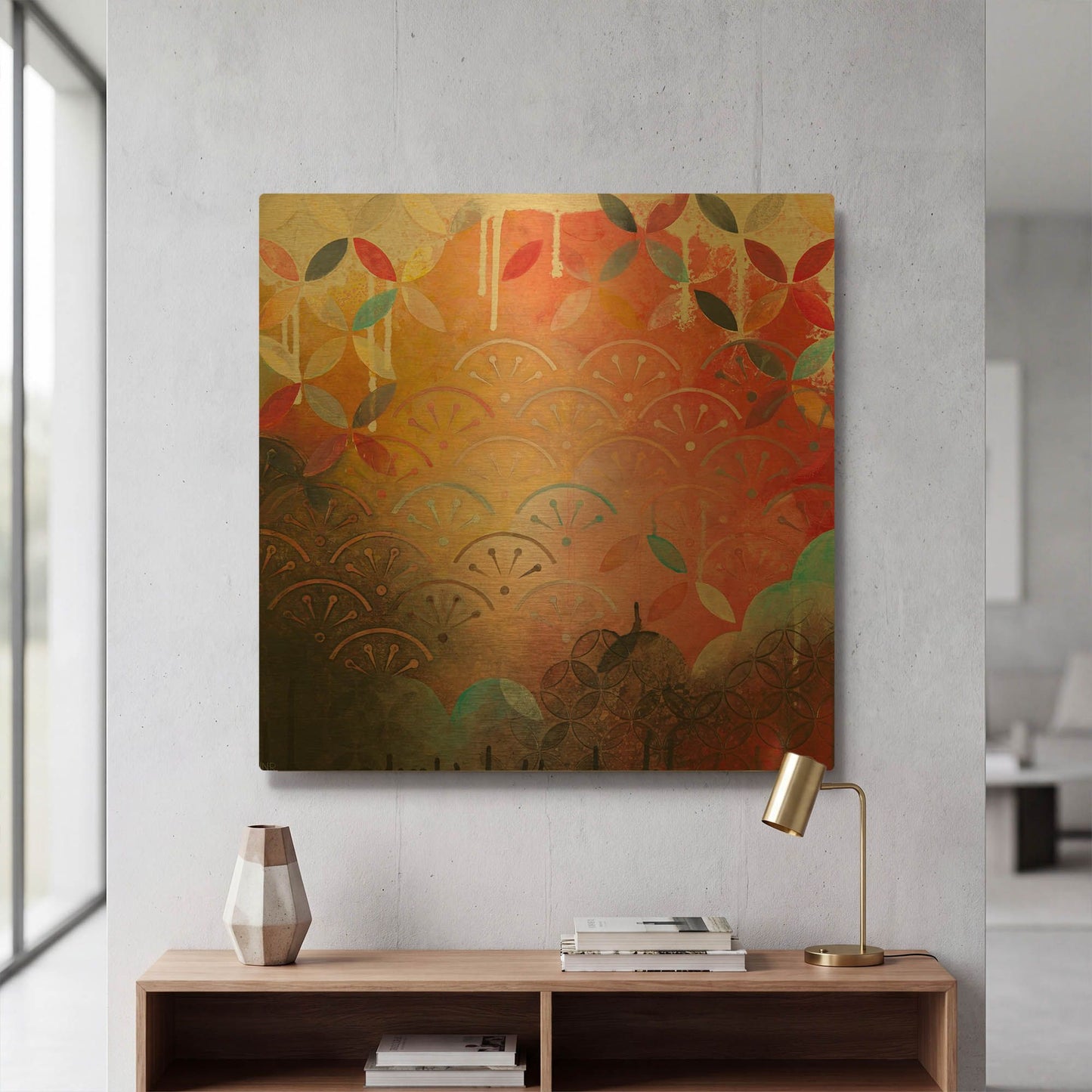 'Patiently' By Heather Noel Robinson Gold Metal Wall Art