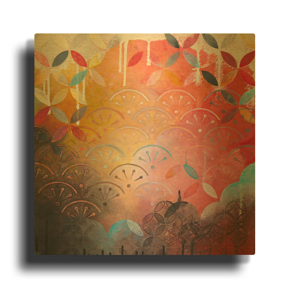 'Patiently' By Heather Noel Robinson Gold Metal Wall Art