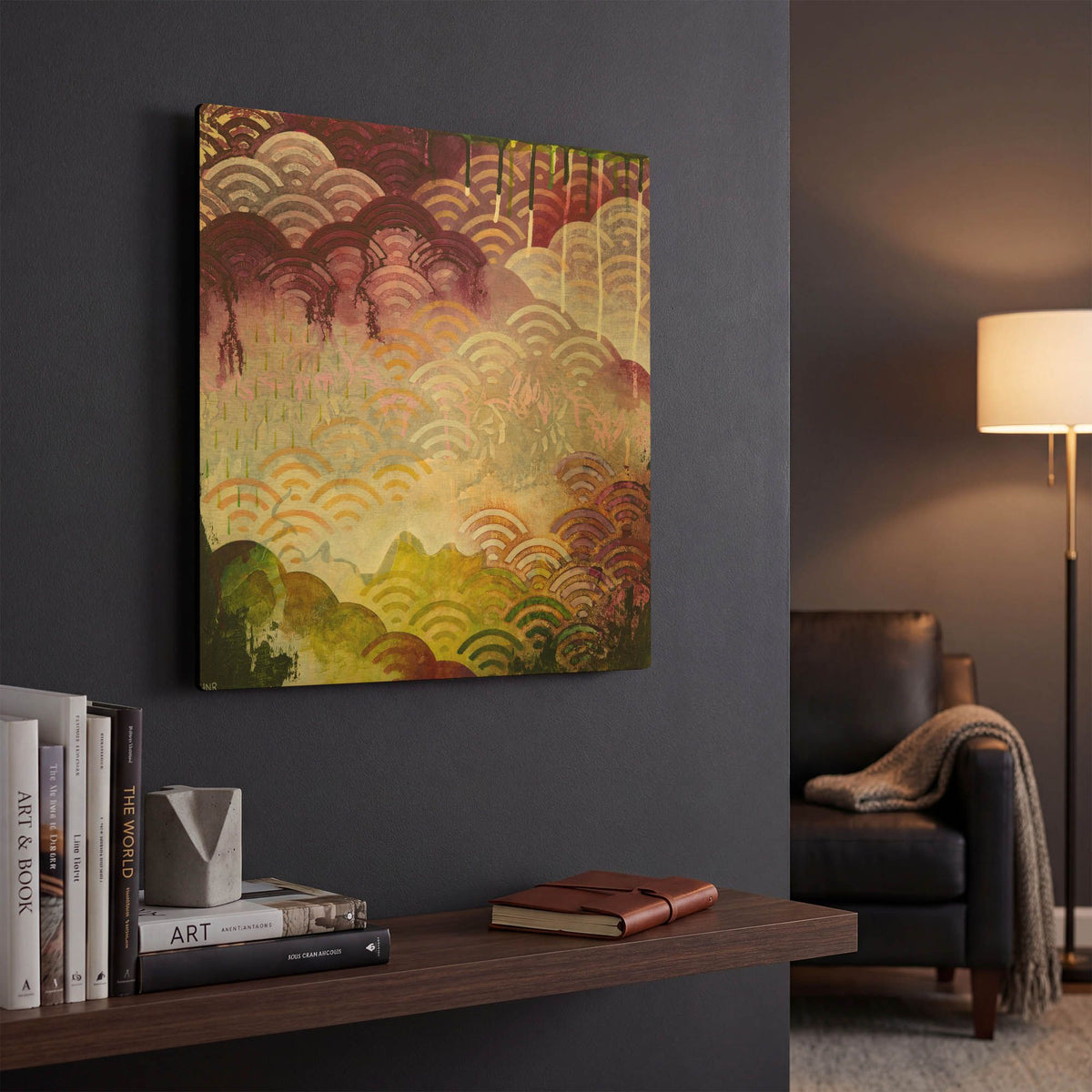 'Serenely' By Heather Noel Robinson Gold Metal Wall Art
