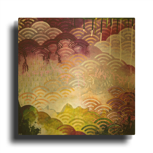 'Serenely' By Heather Noel Robinson Gold Metal Wall Art