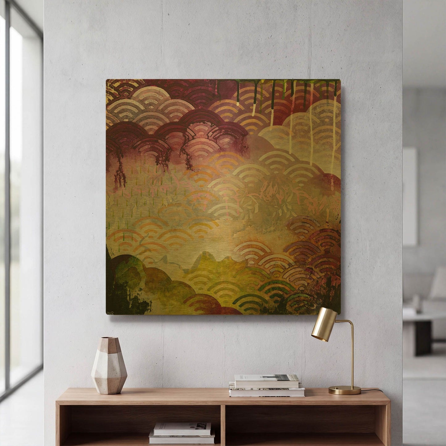 'Serenely' By Heather Noel Robinson Gold Metal Wall Art
