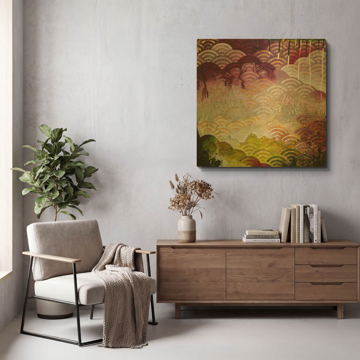 'Serenely' By Heather Noel Robinson Gold Metal Wall Art