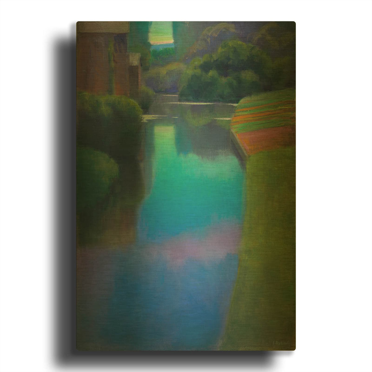 'Dusk at Contevoir' By Ian Roberts Gold Metal Wall Art