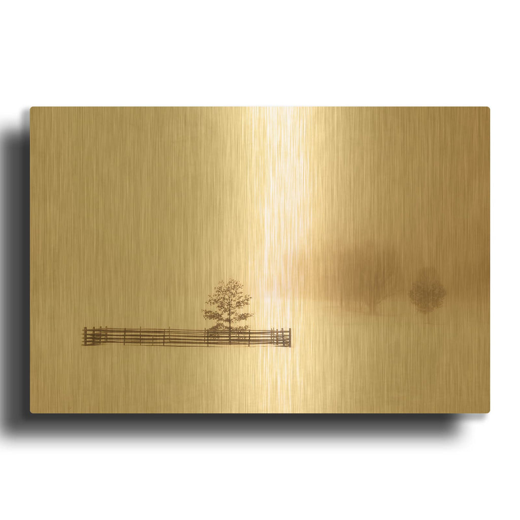 'Isolated' By Igor Svibilsky Gold Metal Wall Art