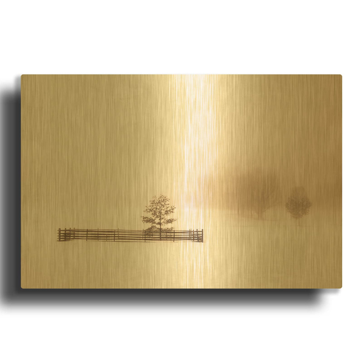'Isolated' By Igor Svibilsky Gold Metal Wall Art