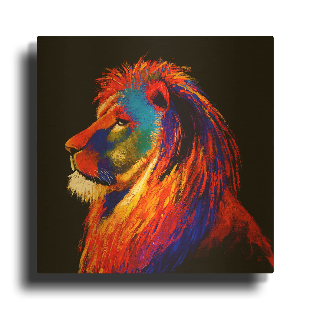'The Lion' By Incado Gold Metal Wall Art