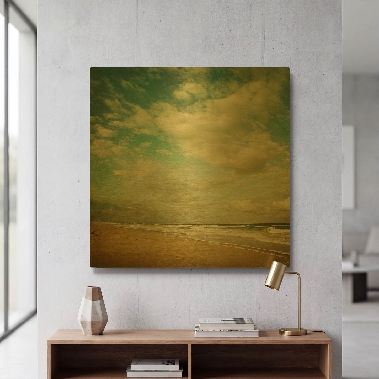 'S1113D - Letting Go of Time' By Irene Suchocki Gold Metal Wall Art
