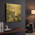 'S1114D - Paris Calling' By Irene Suchocki Gold Metal Wall Art