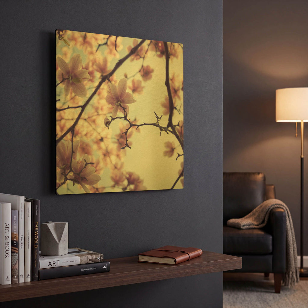 'S1116D - Pink Blossoms' By Irene Suchocki Gold Metal Wall Art