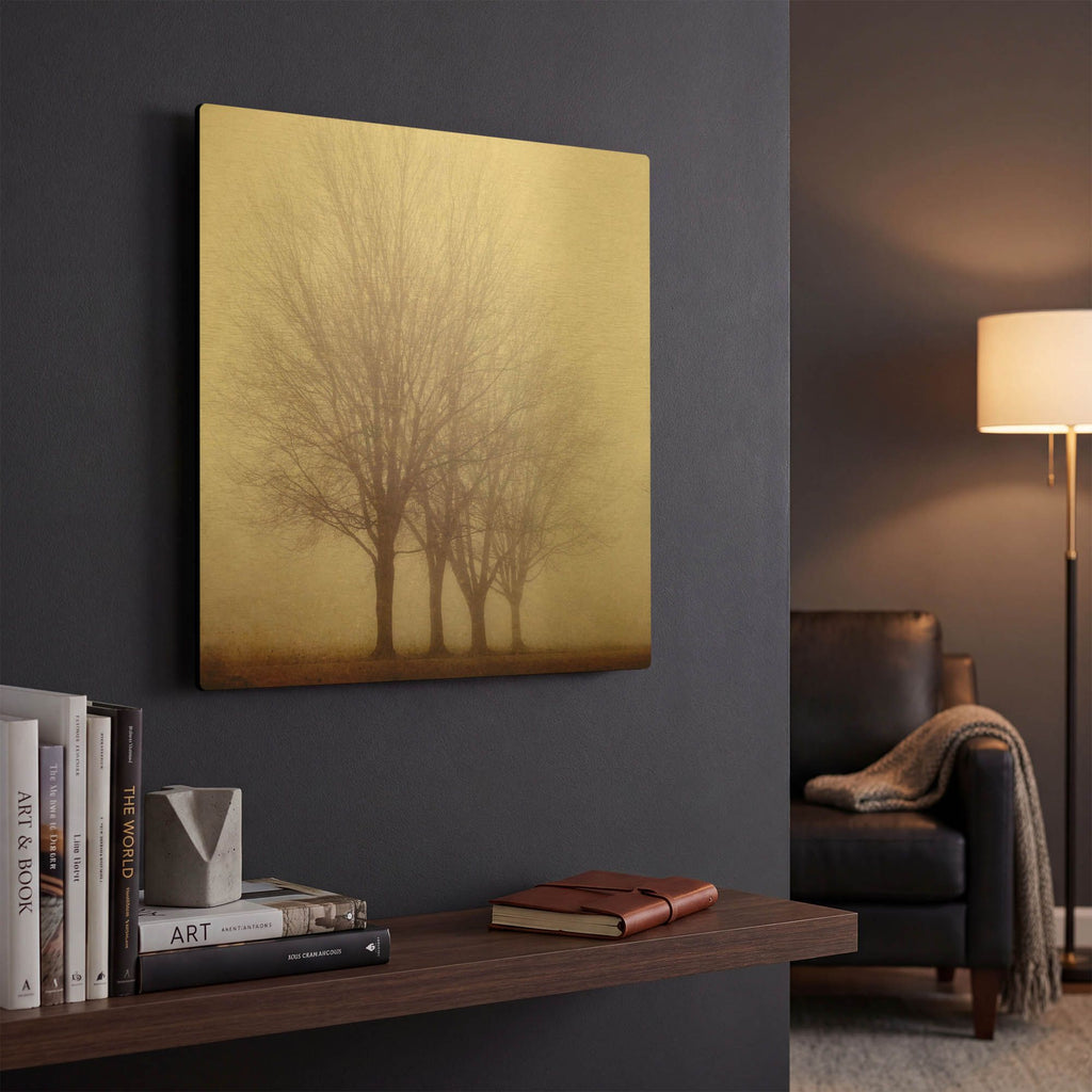 'S1118D - Standing Still' By Irene Suchocki Gold Metal Wall Art
