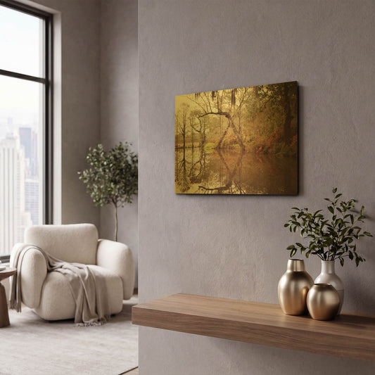 'S1124D - Deep South I' By Irene Suchocki Gold Metal Wall Art