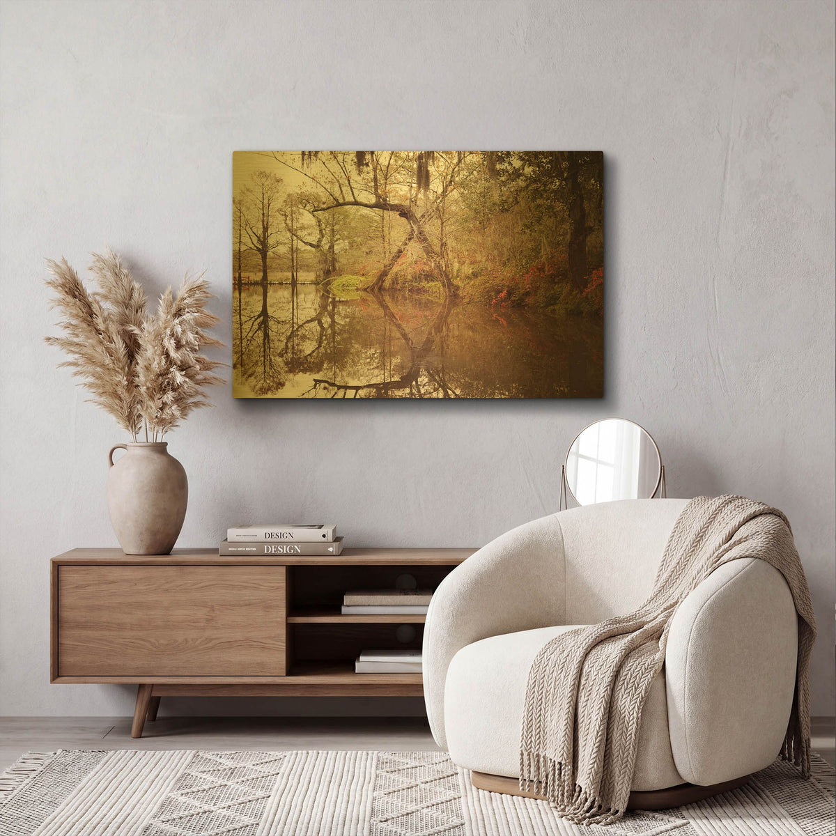 'S1124D - Deep South I' By Irene Suchocki Gold Metal Wall Art