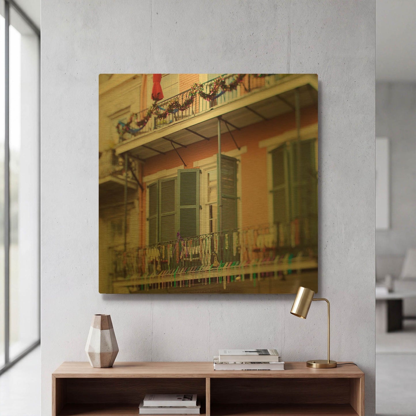 'S1125D - Iron Lace VII' By Irene Suchocki Gold Metal Wall Art