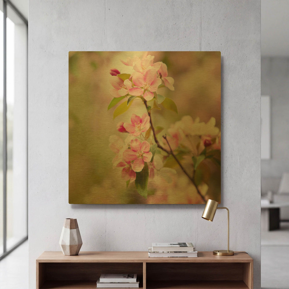 'S1129D - This Fleeting World' By Irene Suchocki Gold Metal Wall Art