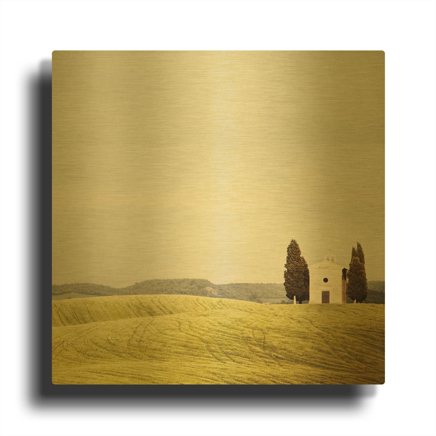 'S1189D - Pastoralia' By Irene Suchocki Gold Metal Wall Art