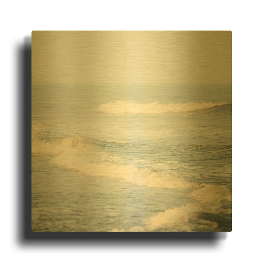 'S1190D - The Sound of Waves' By Irene Suchocki Gold Metal Wall Art
