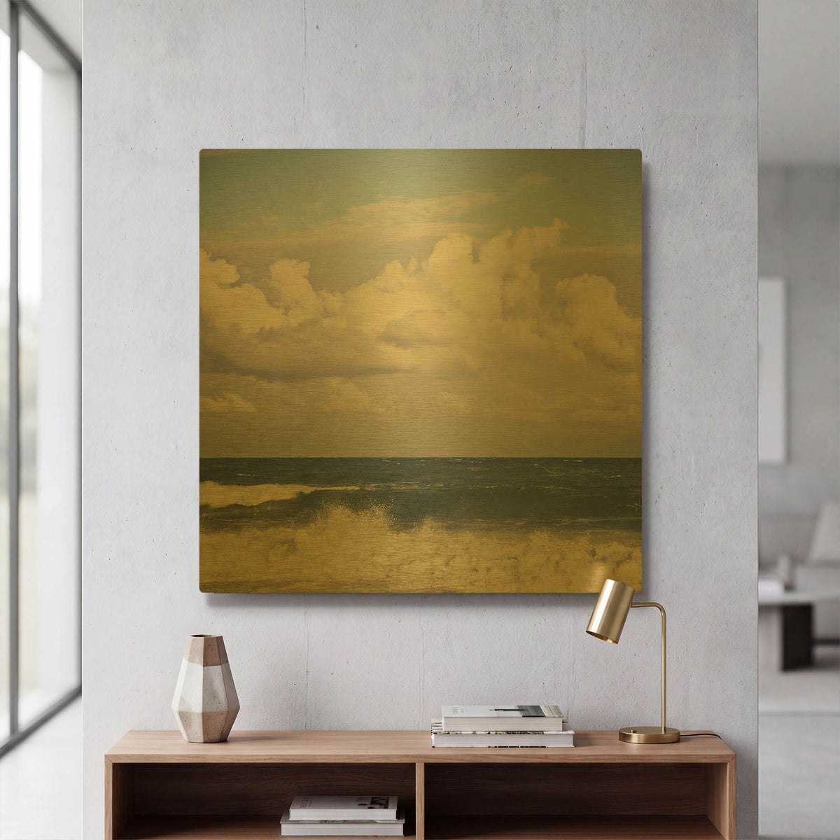 'S1191D - Out to Sea' By Irene Suchocki Gold Metal Wall Art