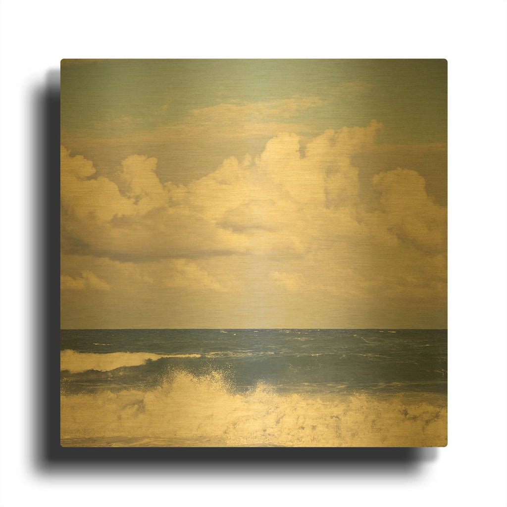 'S1191D - Out to Sea' By Irene Suchocki Gold Metal Wall Art