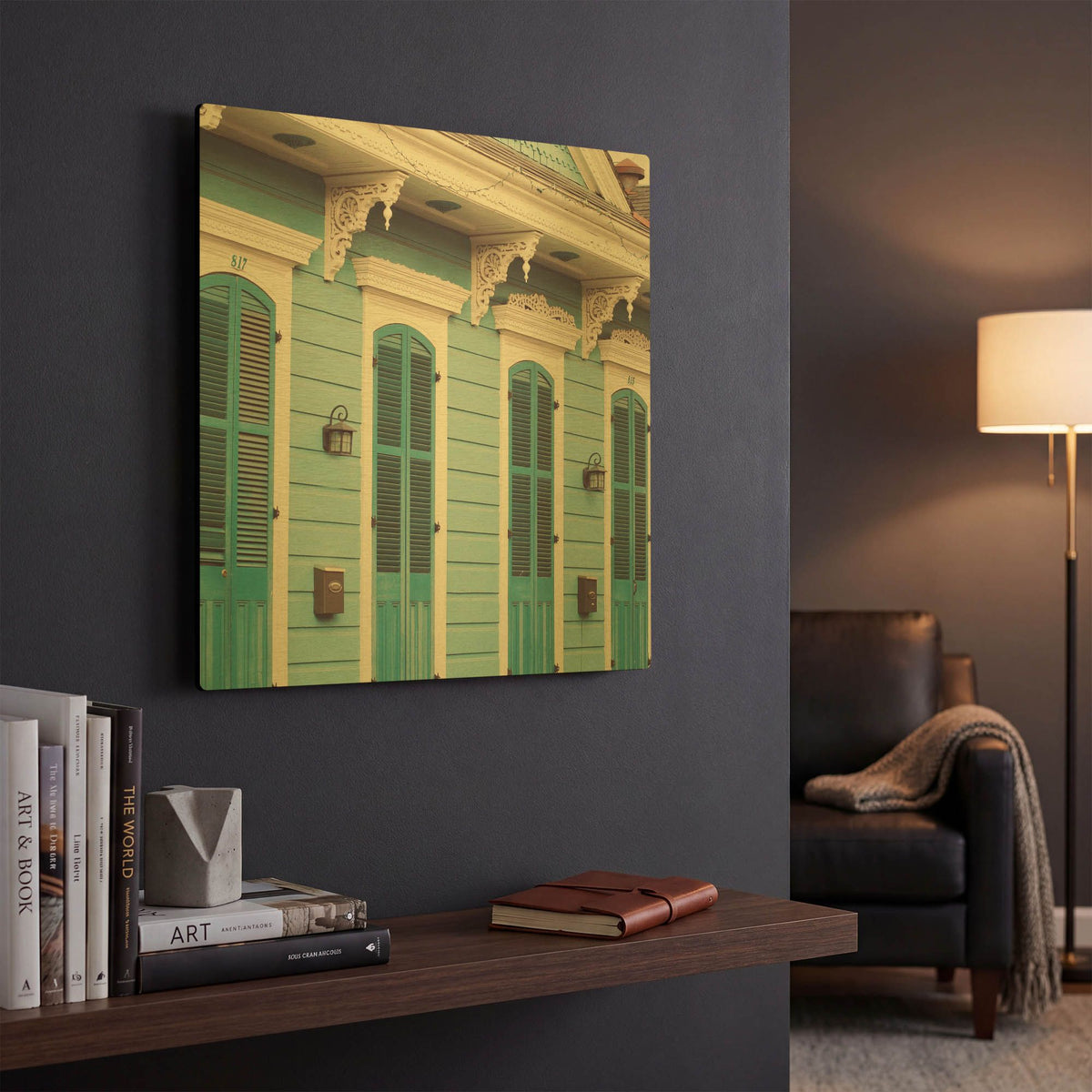 'S1193D - Shotgun Shack I' By Irene Suchocki Gold Metal Wall Art