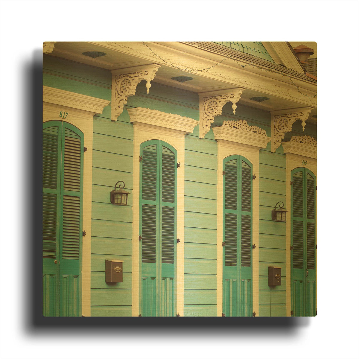 'S1193D - Shotgun Shack I' By Irene Suchocki Gold Metal Wall Art