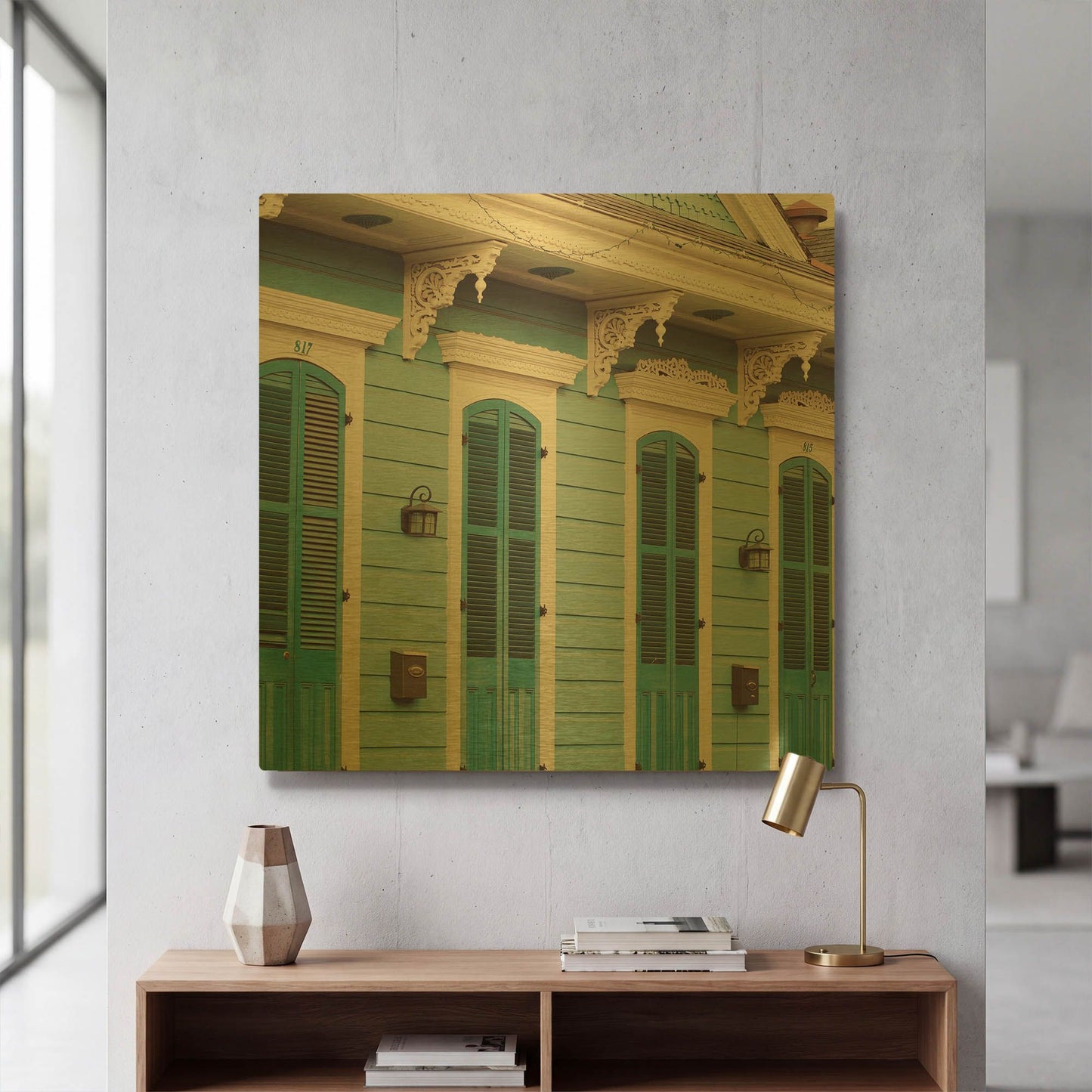 'S1193D - Shotgun Shack I' By Irene Suchocki Gold Metal Wall Art