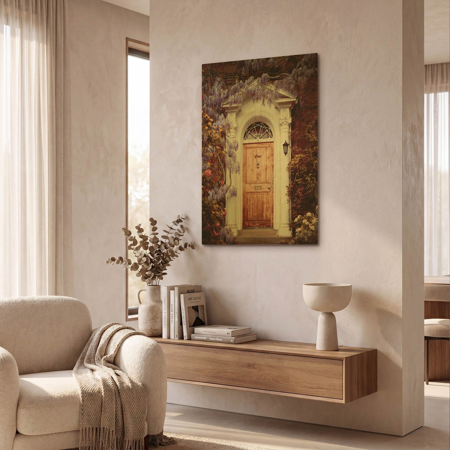 'S1194D - Dream Home' By Irene Suchocki Gold Metal Wall Art